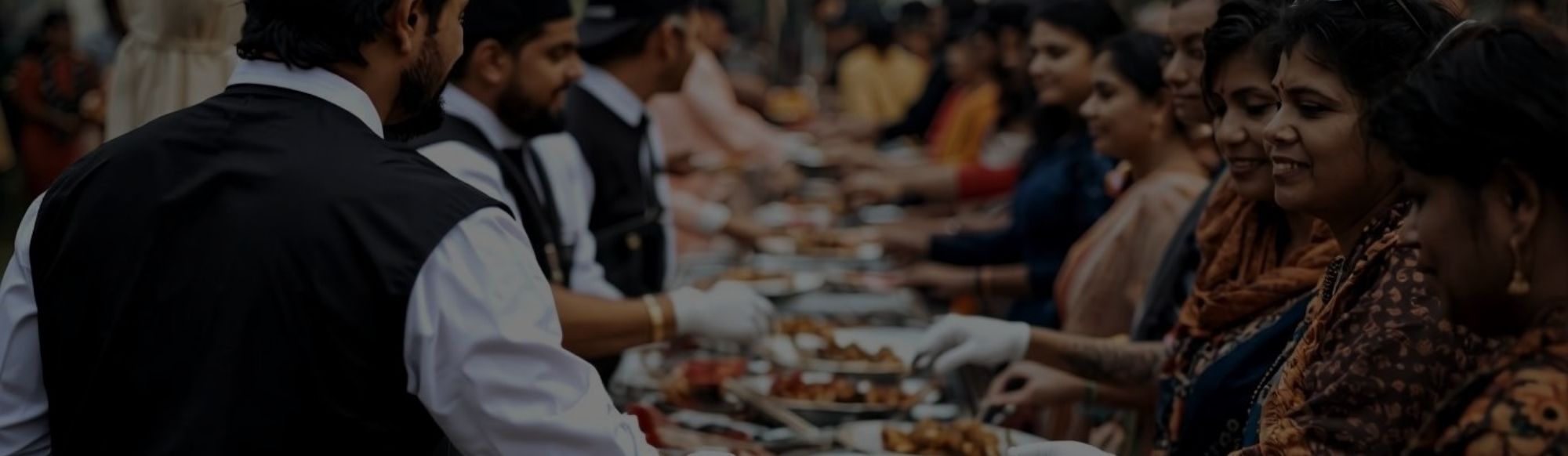 Outdoor garden party catering setup with elegant seating by Foodies Revival